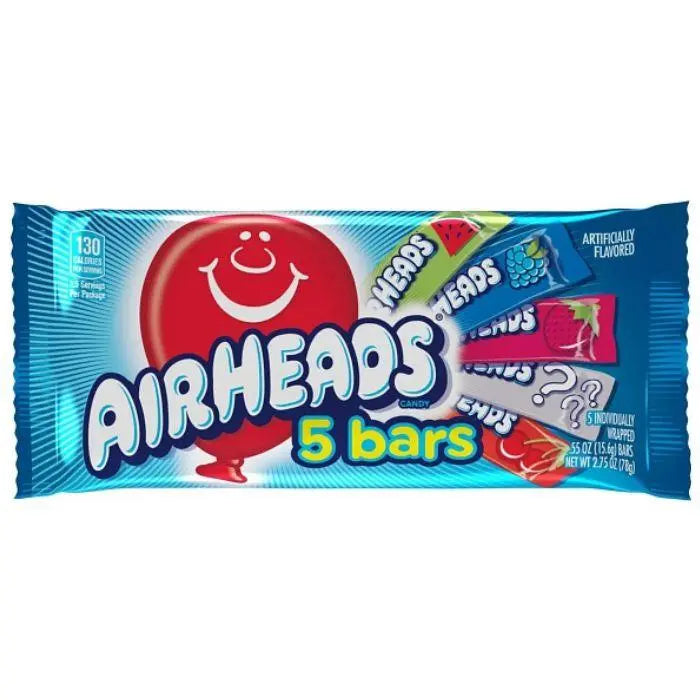 Airheads Assorted Flavours 5 Bar Pack 78g - Amerikanische Süßigkeiten - OhMyCandyBox Kroatien