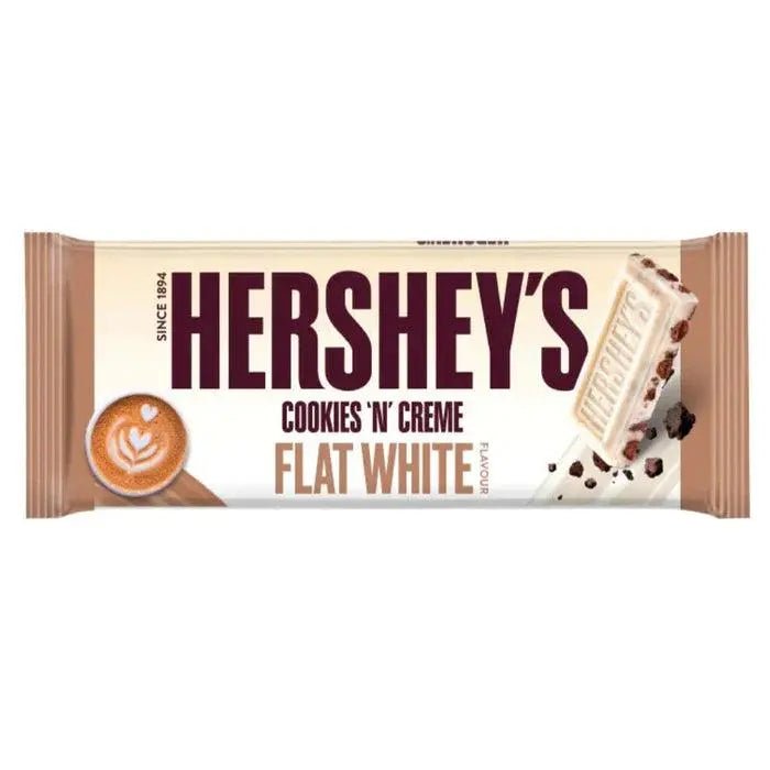 Hershey's Big Bar Cookies 'n' Cream Flat White 90g - Amerikanische Süßigkeiten - OhMyCandyBox Kroatien