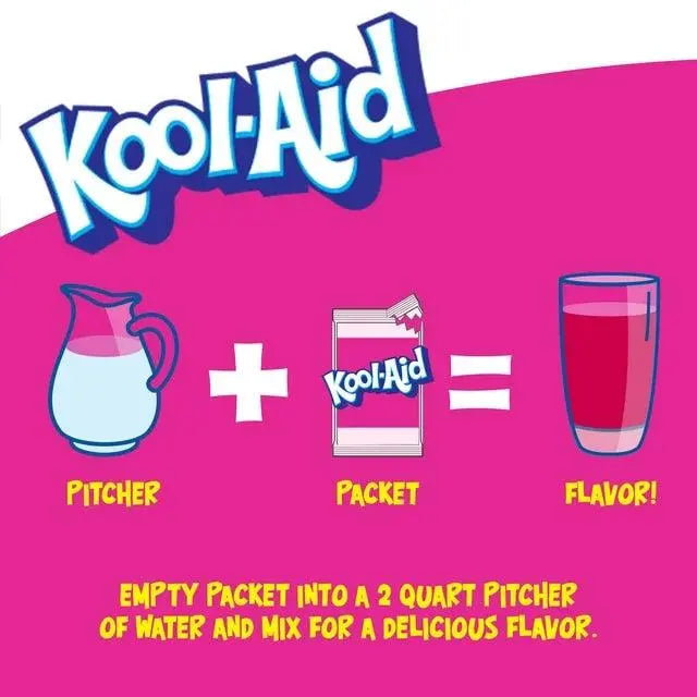 Kool Aid Erdbeere 3,9 g - Amerikanische Süßigkeiten - OhMyCandyBox Kroatien