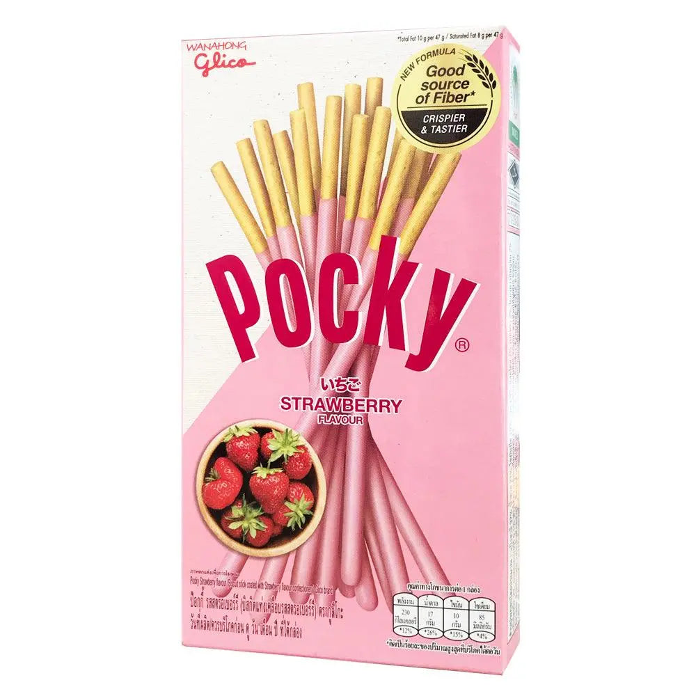 Pocky Erdbeere 45g - Amerikanische Süßigkeiten - OhMyCandyBox Kroatien