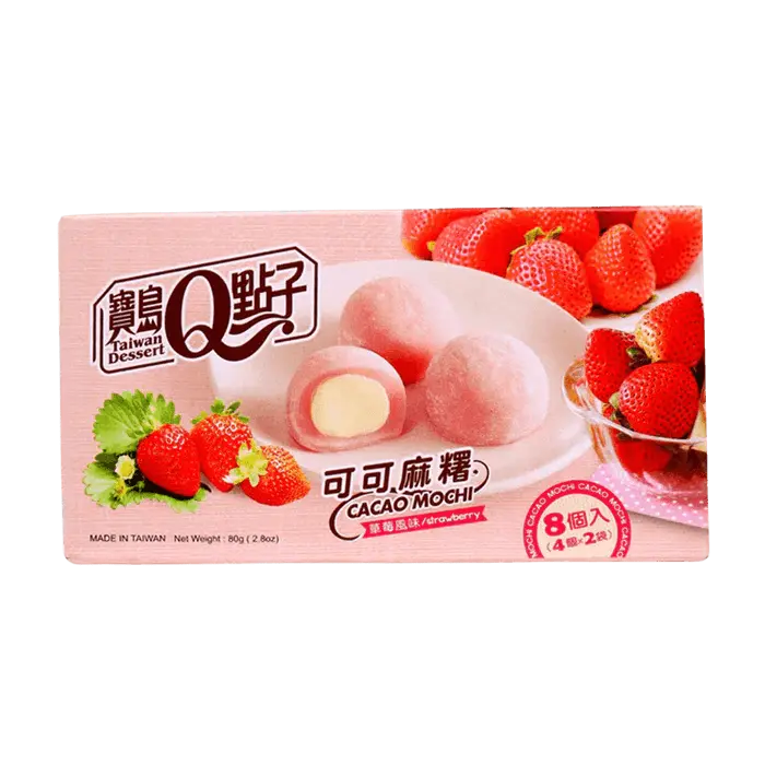 Q Brand Mochi Cocoa Strawberry 80g - OhMyCandyBox
