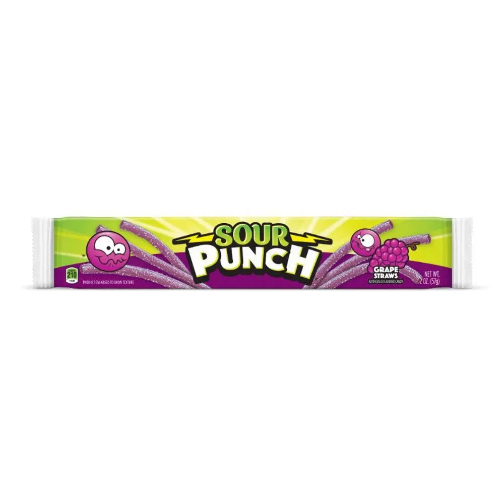 Sour Punch Grape Straws 57g (MHD: 17.12.2024) - OhMyCandyBox