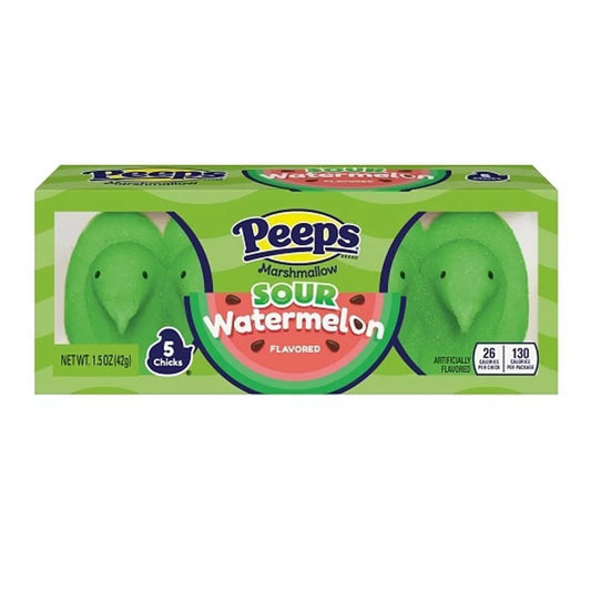 Peeps Marshmallow Chicks Sour Watermelon 5 Pack 42g