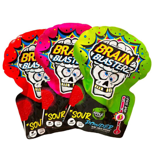 Brain Blasterz Sour Powder mit Lolly Dipper 10g - OhMyCandyBox