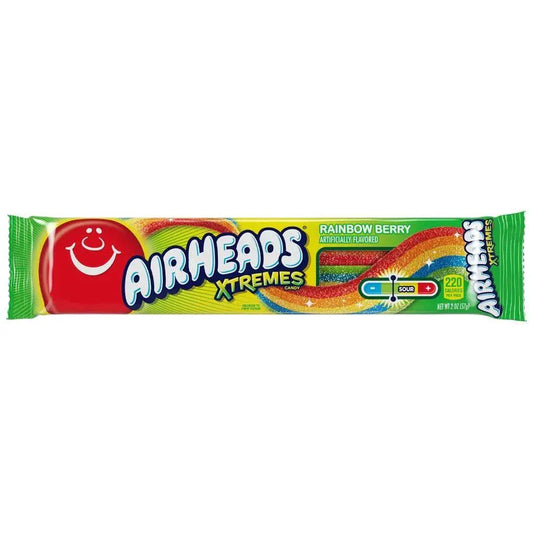 Airheads Xtremes Sour Belts Regenbogenbeere 57 g - Amerikanische Süßigkeiten - OhMyCandyBox Kroatien