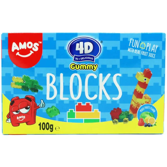 Amos 4D Gummy Blocks 100g OhMyCandyBox