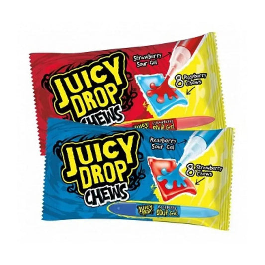 Bazooka Juicy Drop Chews Erdbeere & Himbeere 67g - OhMyCandyBox