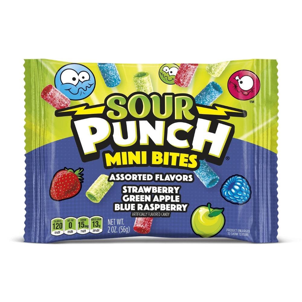 Sour Punch Mini Bites Assorted Flavors 57g ♻️