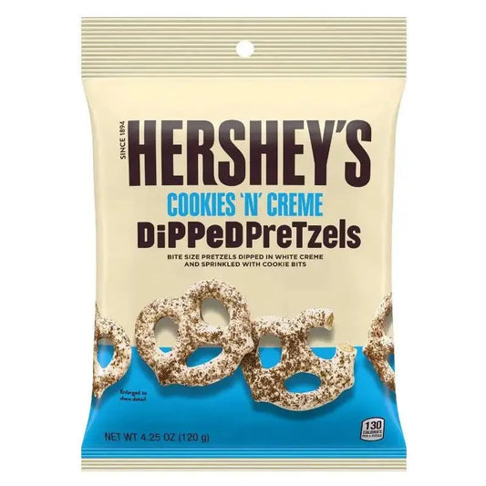 Hershey's Dipped Pretzels Cookies 'n' Creme 120 g - Amerikanische Süßigkeiten - OhMyCandyBox Kroatien