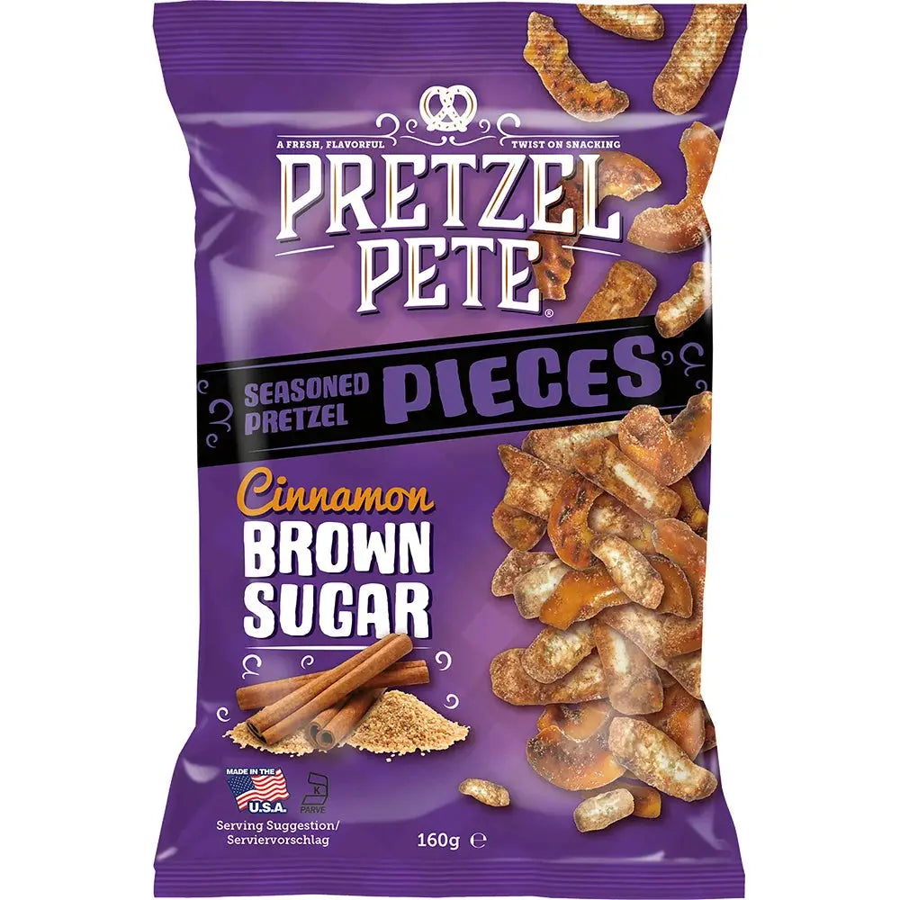 Pretzel Pete Pieces Cinnamon Brown Sugar 160g OhMyCandyBox