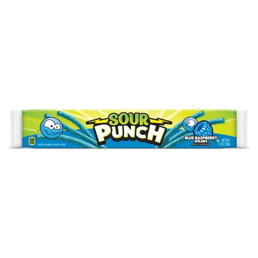 Sour Punch Blue Raspberry Straws 57g (MHD: 29.12.2024) - OhMyCandyBox