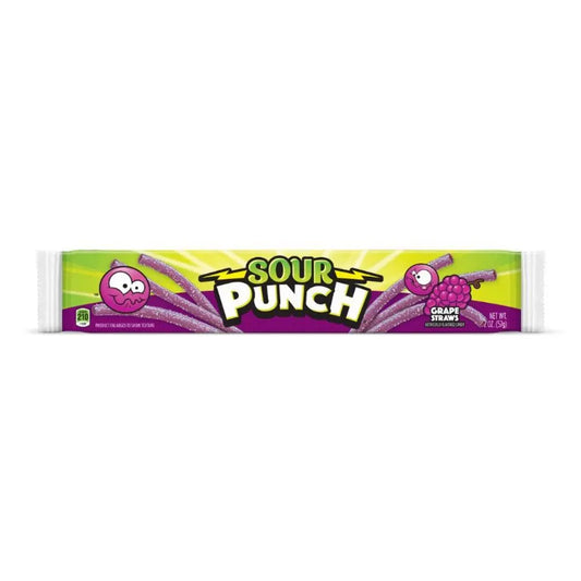 Sour Punch Grape Straws 57g (MHD: 17.12.2024) - OhMyCandyBox