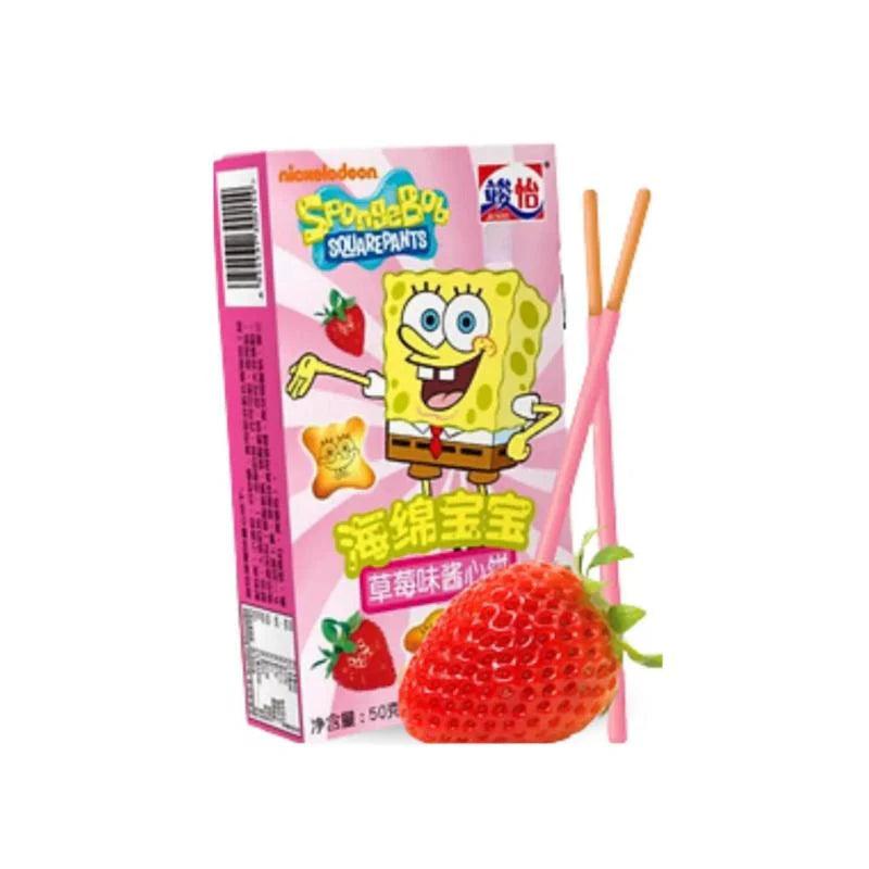 Junyi Erdbeere Spongebob Schwammkopf 48g - OhMyCandyBox