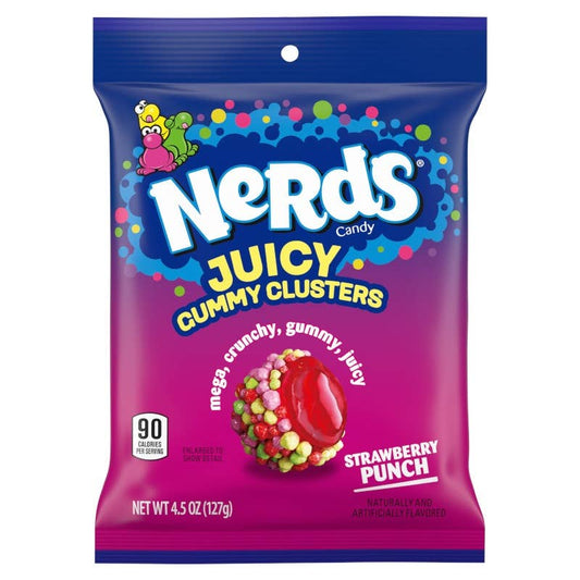 Nerds Juiced Gummy Clusters Strawberry Punch 127g - OhMyCandyBox